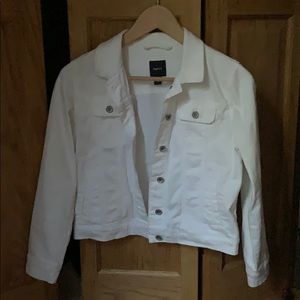 Gap kids white denim jacket